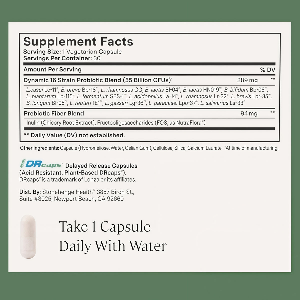 Stonehenge Health Dynamic Biotics® | Probiotic Gut Immune Support - 30 Day