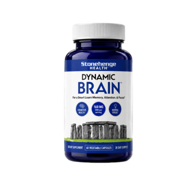 Stonehenge Health Dynamic Brain | Bacopa Supplement for Memory and Focus Brain Supplements for Memory and Focus Nootropic Retention Cognitive Support Phosphatidylserine DHA Choline Huperzine A