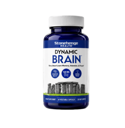 Stonehenge Health Dynamic Brain | Bacopa Supplement for Memory and Focus Brain Supplements for Memory and Focus Nootropic Retention Cognitive Support Phosphatidylserine DHA Choline Huperzine A