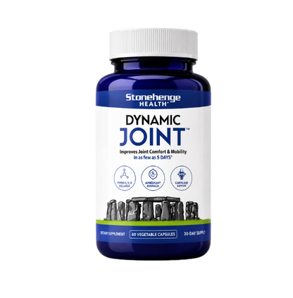 Stonehenge Health Dynamic Joint | AprèsFlex® Boswellia Comfort & Mobility Joint Supplement for Mobility Flexibility and Comfort with AprèsFlex Boswellia MSM Turmeric Bromelain Hyaluronic Acid